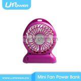 Hot Sale Plastic Hand Mini Fan 2600mAh Power Bank Built-in 18650 Battery thumbnail-1