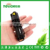 RU Hot Selling Zoomable Flashlight Pocket Daily Carry 14500 Battery Mini Flashlight Super Bright Small Size Torch Light