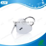 TUV passed AJF 2016 the newest popular product of shiny white color wish love heart lock,Liebesschloss,cadenas