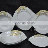 Hot Selling S-shape Porcelain Dinner Set With Cut Decal