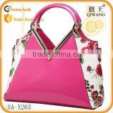 Top Branded Purses Genuine Leather Handbags Printing Elegance Leather Tote Bag 2015