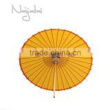 Kimono Orange Hand Painted Handmade Japanese Cloth Paper Umbrella thumbnail-2
