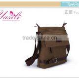 Men Shoulder Messenger Bags Canvas and Leather Messenger Bag thumbnail-2