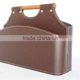 Faux Leather Storage Baskets for Sundries/ Decorative Cardboard Storage Basket thumbnail-4