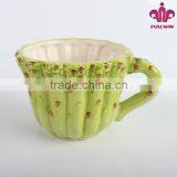 Logo Printed Ceramic Mug With Bamboo Design