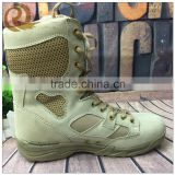 2016 mens high ankle leather military style boots safety boots