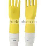 Yellow Dipped Flocklined Household Gloves thumbnail-1