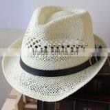 2015 New Hot Fashion Hotsell Custom Hot Sale Fashion Straw Fedora Hat thumbnail-4