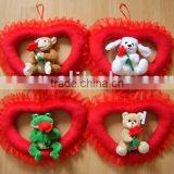 JM6073 Red Heart With Sitting Animal Toys thumbnail-1