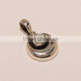 P0039-925 SOLID STERLING SILVER PEARL GEMSTONE MOON SIMPLE REGULAR PENDANT 1.98 thumbnail-1