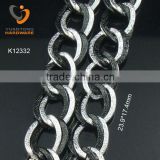 2.2-2.4mm black and silver double chain 23.9*17.4mm