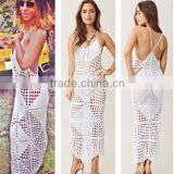 factory price girls crochet maxi dress white                        
                                                Quality Choice