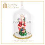 Santa Christmas Decoration Glass Dome Ornament