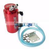 New Universal Car Racing Engine Oil Catch Tank Can Reservoir Red Round + Hose thumbnail-3