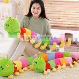Creative Lovely Cartoon Kid's Birthday Festival Present Colourful Rainbow Caterpillar Modeling Plush Toy Doll Pillow Cushion
