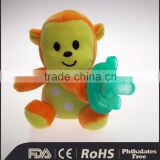 Silicone Baby Pacifier with 2016 new Design Animal Plush Toy Monkey
