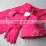 Cheap Wholesale Fleece Beanie Hat Scarf and Glove