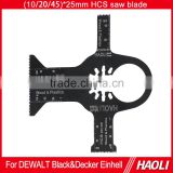 10mm(3/8") ;20mm(3/4") ;45mm(1-3/4") HCS E-cutting oscillating tool saw blade for Wood drywall and soft plastics in good qualit