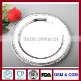 Round Plate Modern Design Silver Platter Metal Plate Serve up Entertaining Breakfast Collect Mails for Hotel Household thumbnail-1