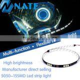 2015 Whole Sale 15SMD 5050 30CM 15LED Car Led Strip Light Waterproof Flexible Car Decorative DRL Led Strip