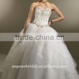 Style XZ-pd1252 2012 Top beautiful sweetheart neckline beaded white and red organza ball gown quinceanera dress