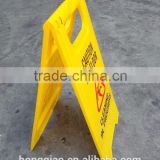 Yellow A Shape Plastic Warning Caution Board Slippery Warning Board Wet Floor Notice Board