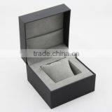High Quality Black Plastic Paper Clamshell Watch Box Packaging With Pillow