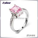 Fashion Lady Elegant Orthogon Zircon Finger Ring Wholesale ZTJY-013 thumbnail-1