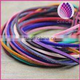 New Arrival Flat Genuine Leather Cord Colorful for Pet Collar Chain Bracelet Necklace thumbnail-1