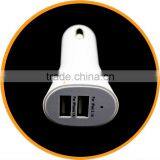 1A 2.1A Dual USB Car Charger Adapter for IPad 2 3 MP3 White From Dailyetech
