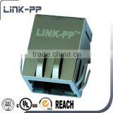 7499210121A Single Port 10/100 BASE-T POE RJ45 Connector MagJack thumbnail-2