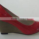 Comfortable design your shoes wedges for ladies red color