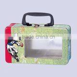 Wholesale Tin Lunch Box With Window and Lock, Kids Lunch Box With Handle and Lock, Metal Tin Lunch Box