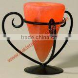 WROUGHT IRON SALT CANDLE HOLDER & TEALIGHTS thumbnail-4