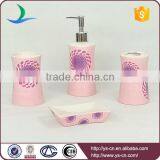 Pink Patterns Decal Ceramic Decorative Bath Sets And Accessories thumbnail-1