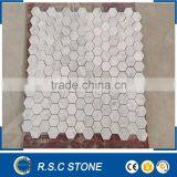 Carrara White Marble Hexagon Polished Mosaic thumbnail-1