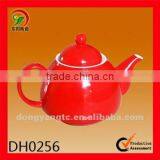 900cc Red Glazed Teapot Chinese thumbnail-1