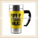 Stainless Lazy Self Stirring Mug Auto Mixing Tea Coffee Cup Home Gifts Yellow thumbnail-1