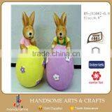 6.8 Inch Ceramic Easter Egg Decoration Lovely Bunny thumbnail-1