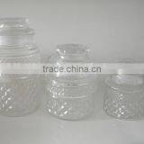 Wholesale Eco-friendly Feature Diamond Glass Jar With Lid thumbnail-1