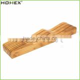In Drawer Bamboo Knife Block Storage Holder/Homex_FSC/BSCI Factory