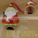 Wholesale Santa Shape Ceramic Hanging Figurine for Christmas Decoration thumbnail-1