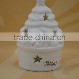 Christmas Tree Shape Porcelain Christmas Decoration With LED Light thumbnail-2
