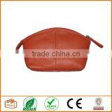 Leather Cosmetic Pouch Orange thumbnail-1
