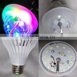 IPO Auto Mini Party Light Stage Lighting LED Bulbs E27 3W Bulb Full Color RGB LED Plastic Rotating Lamp thumbnail-1