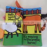 New Born Baby Infant Developmental Soft Animal Cloth Book Farm Tails Cloth Book thumbnail-4