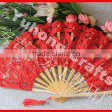 Chinese Bamboo Lace Fan thumbnail-1