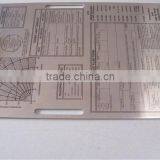 Kearing Brand Rectangular Aluminium Aviation Kneeboard With Accurate Scale for Pilot Training thumbnail-2