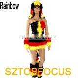 Stylish lady's belly dance costume rainbow fashion girls' dress