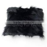 CX-D-101B Home Decoration Pillow Patchwork Real Fox Fur Cushion Cover thumbnail-2